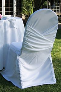 White Wrapaorund Chair Cover