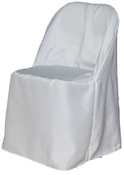 Polyester Folding Chair Cover in White