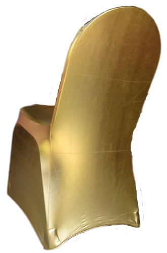 Gold Metallic Spandex Banquet Chair Cover