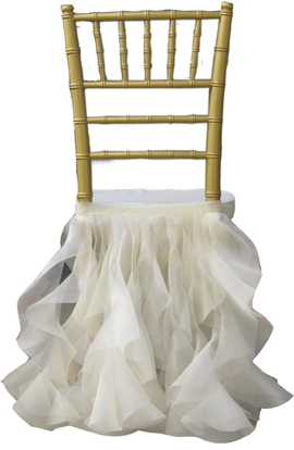 Crystal Organza Chivari Chair Skirt