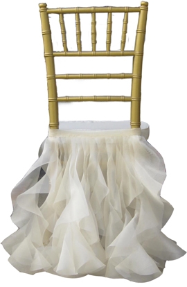 Crystal Organza Chivari Chair Skirt