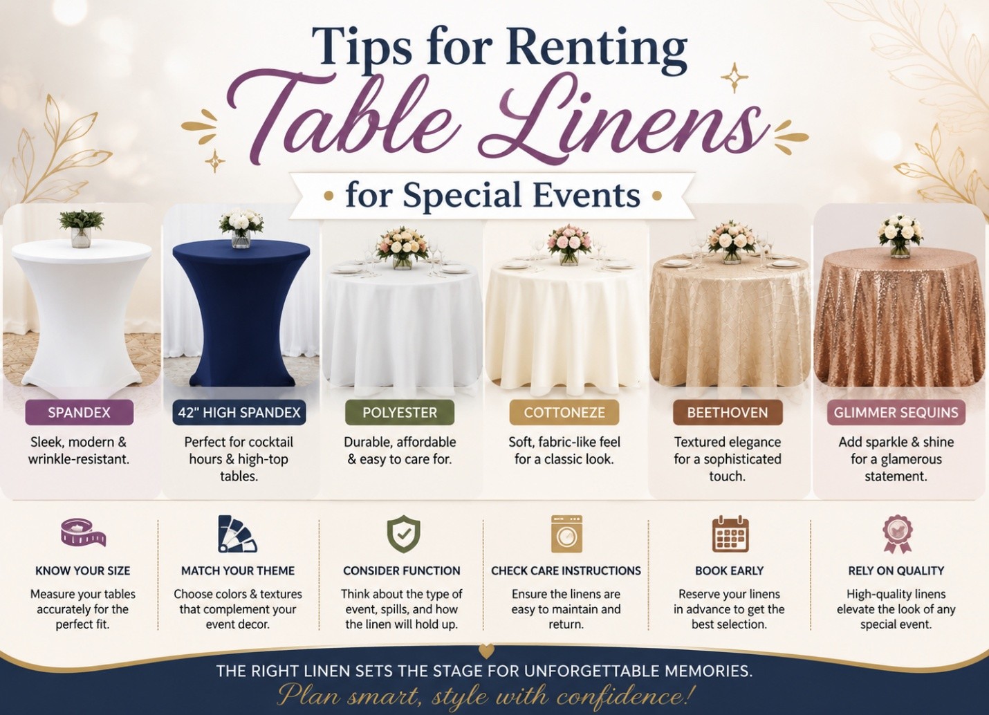Tips for Renting Table Linens for Special Events 